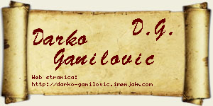 Darko Ganilović vizit kartica